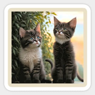 Cute Kittens Beautiful Cats Sticker